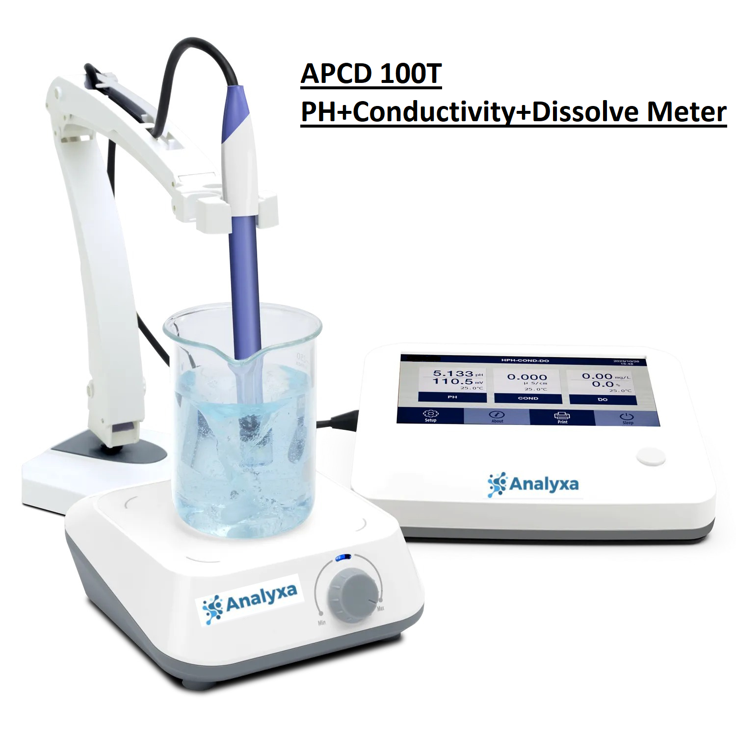 BENCHTOP – Digital Touch screen APCD 100T(Multi Parameter) PH+Conductivity+Dissolve Meter